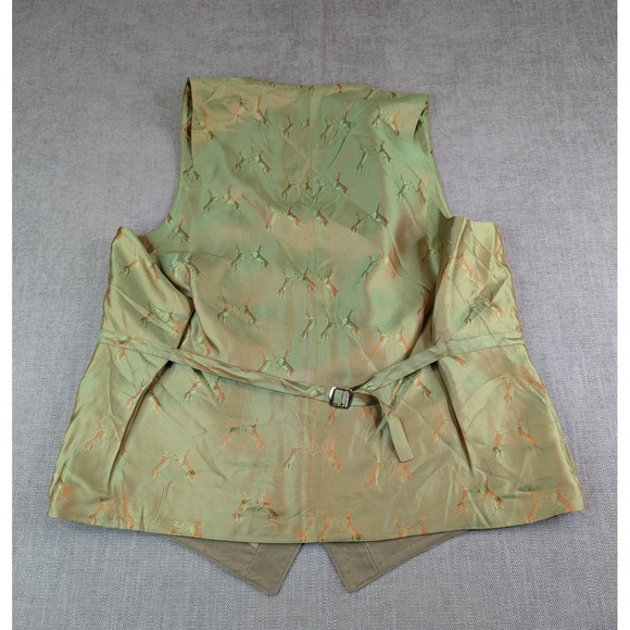 Peter Christian Vest Men 50L Moleskin Merlin Waistcoat Faux Suede Button Pockets - Picture 3 of 7